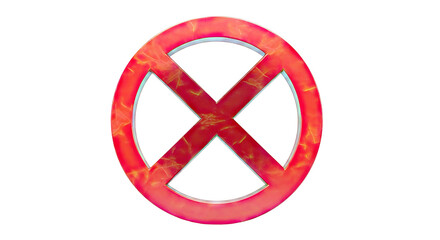 Fototapeta premium Red prohibition sign