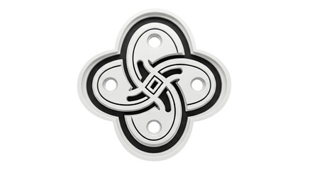 Fototapeta premium Interlocking Celtic Knot Design with Quatrefoil Outline