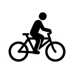 Bicycle courier pedaling delivery logo