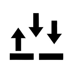 Goods sending and receiving symbol logo