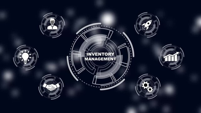 Business network concept. Enterprise Resource Planning Corporate Company Management. a futuristic holographic advanced HUD circle platform Business, Technology network background concept.