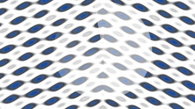 A repeating pattern of blue and grey oval shapes creating a diagonal, woven-like texture on a white background.