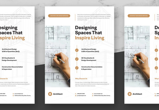 Cream And Black Architect Flyer