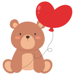 Fototapeta premium Cute Valentine Teddy Bears