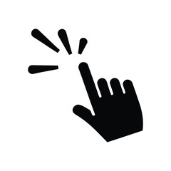 Obraz premium Simple Cursor Icon – Mouse Pointer Symbol in Minimal Style