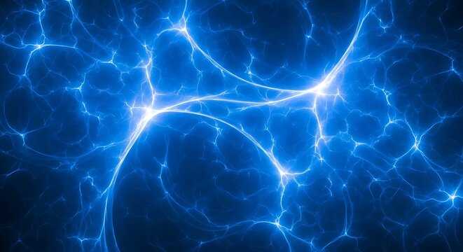 Electric Blue Energy - Abstract Lightning and Power Surge.
