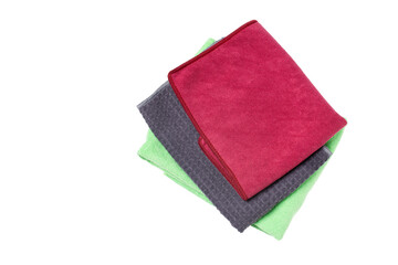 Microfiber cloth on white background.