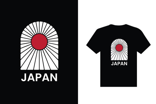 Japan flag creative t shirt design 