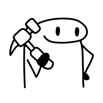 black line meme vector builder theme