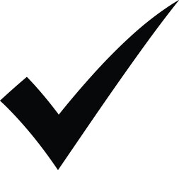 check, mark, icon, symbol, tick, correct, approval, success, confirmation, validation, checklist, black, silhouette, simple, minimal, design, graphic, UI, interface, sign