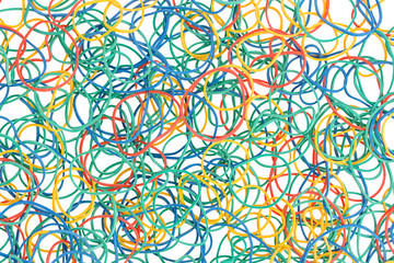 Assorted rubber loops texture high resolution picture