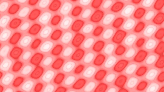 A vibrant red and white abstract pattern resembling a wave interference or quantum probability distribution.