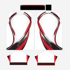 Modern Sports Jersey Design with Dynamic Colors and Bold Geometric Patterns for Professional Athletic Apparel Vector