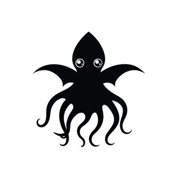 Mysterious illustration of a vampire squid, revealing its unique bioluminescent features and deep-sea habitat.