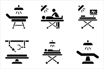 Operating room icon set. surgery room thin line icon, vector illustration on white background