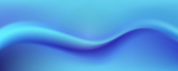 Fototapeta premium A serene, smooth blue wave undulates across a gradient background, showcasing fluid color transitions.