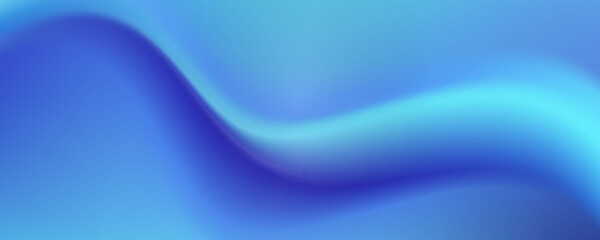 Fototapeta premium A serene, smooth blue wave undulates across a gradient background, showcasing fluid color transitions.