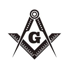 Square and compasses with the letter g a masonic symbol © MDMOGGEM