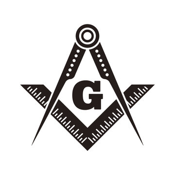 Square and compasses with the letter g a masonic symbol