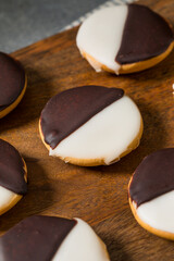 Homemade Sweet Black and White Crescent Cookies