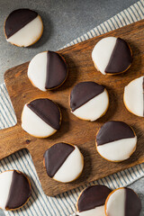 Homemade Sweet Black and White Crescent Cookies
