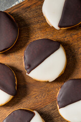 Homemade Sweet Black and White Crescent Cookies