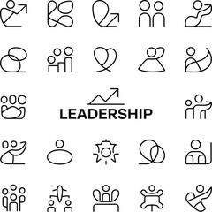 Abstract line symbolizing leadership teamwork and growth concepts
