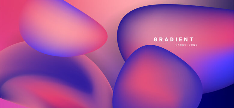 Vibrant liquid gradient background with smooth 3D blobs shape.