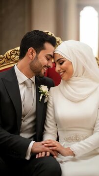 sachin and babi light blue dress 50 Muslim Wedding Dresses main image 0