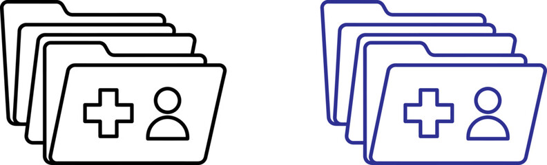 Obraz premium Medical records organized in secure folders for easy access