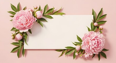 Fototapeta premium Happy women's day celebration with beautiful pink flowers and greenery