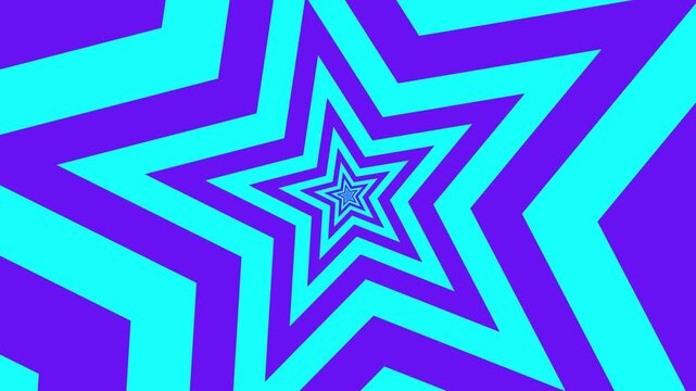 Cyan and Purple Star Tunnel Background pattern geometric