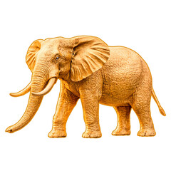 Obraz premium 金色の像-アフリカゾウ