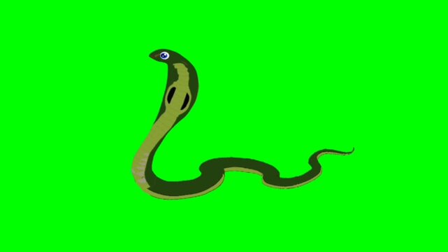 illustration of a snack standing character with green screen video