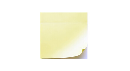 Yellow Post-it Note with Curved Corner