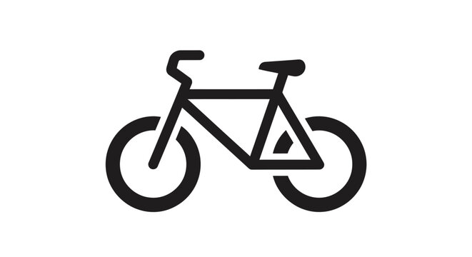 Sleek bicycle vector illustration portraying a timeless mode of transportation symbol