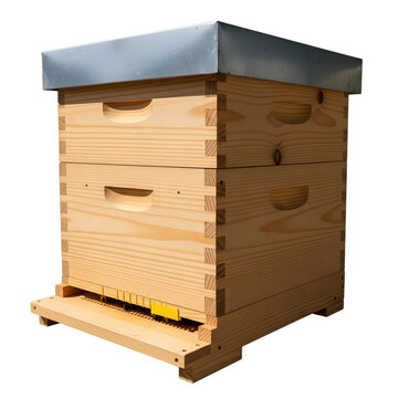 Beehive on isolated on transparent background