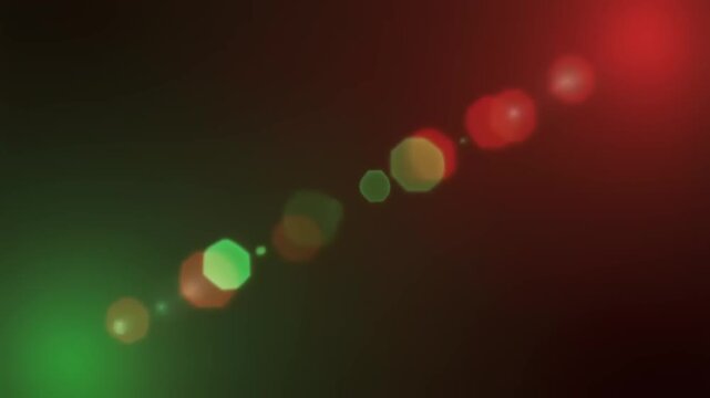 Vibrant Red Green Lens Flare Emulating a Robot's Night Vision Perspective