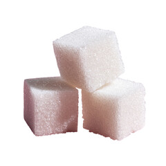 Three white sugar cubes stacked (1)