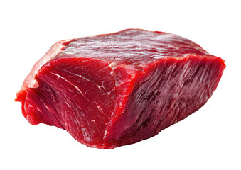 Raw beef chunk, isolated on black