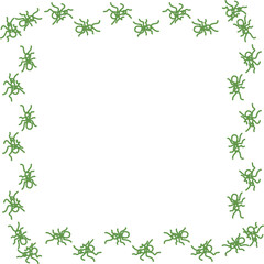 Fototapeta premium green colored spider border frame design