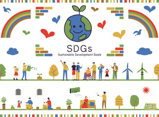 Naklejka premium 日々の暮らしとSDGs