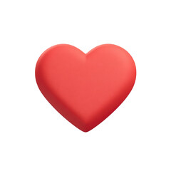 Fototapeta premium A vibrant, solid, red heart