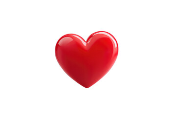 Fototapeta premium A vibrant, glossy red heart graphic against a pure black background