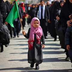 Child with Green Flag