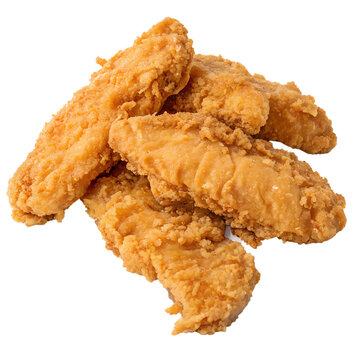 Crispy tenders isolated on transparent background