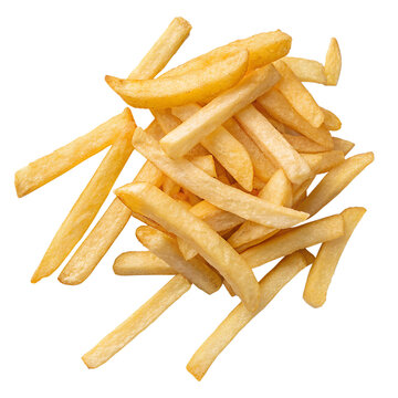 French fries isolated on transparent background