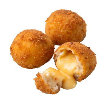 Fried Cheese balls isolated on transparent background