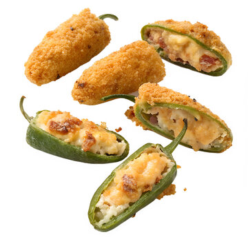 Jalape&ntilde;o poppers isolated on transparent background