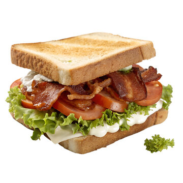 BLT sandwich isolated on transparent background